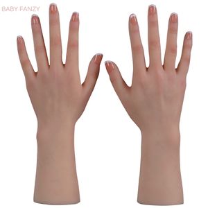 Realistic Silicone Material Female Hands Foot Model Lifelike Silicone Hand Foot Mannequin for Hand Art Jewelry Display