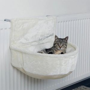 Maty Winter Cat Plush Radiator Hammock Soft Cat wiszące łóżko z mocną trwałą ramą ciepłą przytulną kota dla kotów poniżej 5 kg