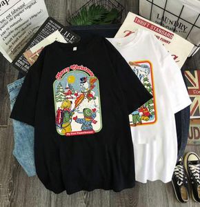 MEN039S Tshirts Noel Tshirts 90s Vintage Baskı Üstler Kış Moda Sokak Giysesi Kadın Erkekler Büyük Boyut Yenilik Trendi Tee4288580