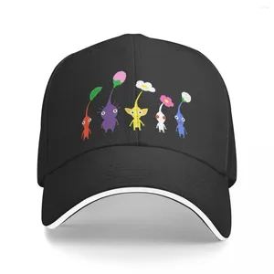 Bollmössor Söt mönster Blue Pikmin Game Multicolor Hat Peaked Women's Cap Personaliserade Visir Cycling Hats