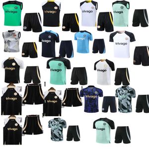 23 24 CFC Jersey de futebol manga curta treino PULISIC 23 24 shorts MOUNT HAVERTZ STERLING JRGINHO camisa de treinamento KOULIBALY KANTE Fatos de pista Homens KIT