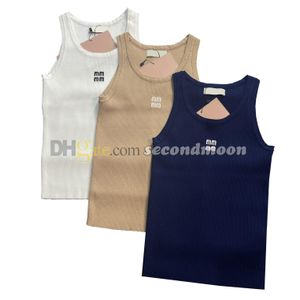 Crew Neck Sport Top Women Letters Jacquard Tank Tops Spring Summer Breathable Vest Quick Drying Vests