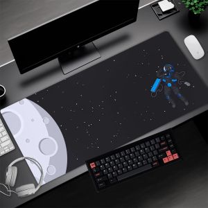 Kuddar Space Mouse Pad XL Gaming Accessories Speed ​​1200x600 Mousepad Astronaut Playmat 500x1000 Gummimat Black White Mausepads 90x40