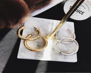 Hoop Earrings Gold Chunky Hollow For Women Lightweight Stainless Steel Pin Fashion 20229000443