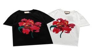 2021SS TOPS 100COTTON 2 Färg Kvinnor Tshirt Precision Printed Rose Bouquet Shirt Tshirts Size SXXL4245950