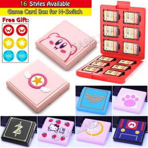 Cases Nintendoswitch Cute Pink Cartoon Anime Game Card Case Animal Crossing SD Cards Cartridge Storage Box for Nintendo Switch/Lite