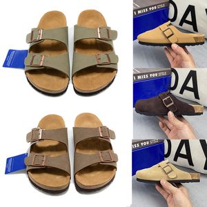 Designerplattform Clogs Slipper Sandalen Wildleder Patent Lederschnalle Siebs Frauen Männer Strand Sandale Outdoor Cork Sliders Sommerschuhe Größe 35-46