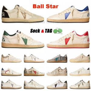 Designer sneakers ballstar do old dirty shoes golden fashion men women Ball Star casual shoes white black gold sequins leather flats shoes mens loafers trainers 46 12