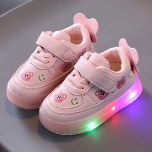 Outdoor Size 2130 Children Glowing Sneakers Kids Princess Boots for Girls LED Shoes Cute Baby Kid Shoes Toddler with Light Soft Sole