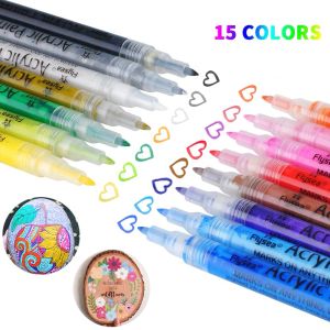 Markers Acrylic Paint Pens Set, Acrylic Paint Pens Acrylic Paint Markers Pen for Rock Painting, Wood, Canvas, Ceramic, Diy Mug Design