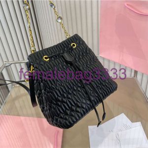 Women Designer bag solid color pleated bag Shoulder Bags Luxury Bucket Bags Crystal Chain Cross Body Bag Fashion Designer Bags Lady Purse Hobo Bag