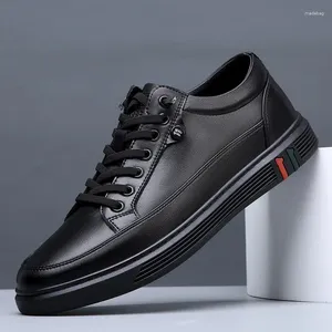 Sıradan Ayakkabılar Orijinal Deri Erkekler Nefes Alabilir Cowhide Man Board Sapatos Maskulino Chaussure Homme Zapatos Casuales Hombre