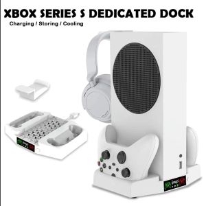 Levererar kylfläktbas för Xbox Series Controller Laddning Dock GamePad Storage Stand Hörlurkonsol för Xbox Series -tillbehör