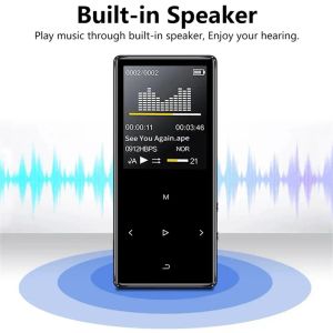 プレイヤーNew 1.8Inch BluetoothCompatible MP3音楽プレーヤーHifi Builtin Speaker Portable Player FM Radio Recording