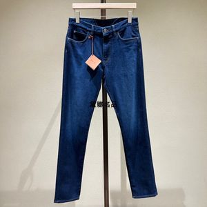 Men Jeans Spring and Summer loro Blue Cotton Slim Pant piana