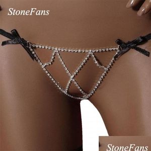Other Stonefans Shiny Y Jewelry For Women Panties Thong Sweet Christmas Gift Waist Body Chain Crystal Bikini 221008 Drop Delivery Dhid9