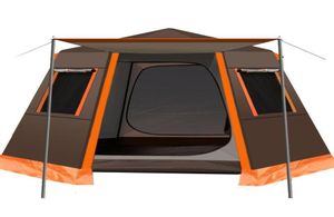 Tendas e abrigos UV Hexagonal Pólo de Alumínio Automático Acampamento Ao Ar Livre Selvagem Grande Tenda Família Viagem 46Persons Toldo Jardim Pergo4175816