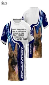 2020 Mode Tier Ich bin ein Sturm Deutscher Schäferhund 3D voll bedrucktes T-Shirt Männer Frauen Harajuku Lässiges Haustier Hund Design Punk Stil T1301811