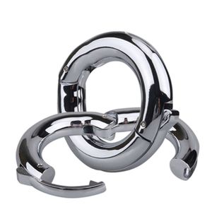 Metal Rings Scrotum Restraint Slave Ball Stretcher Adult Sex Toys for Men Delay Ejaculation Adjustable Size 30-50 Mm