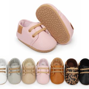 Outdoor Unisex Baby Boys Leather Shoes Newborn Soft Soled Moccasins Casual Shoes Infant Girls Antislip Prewalkers Toddler First Walkers