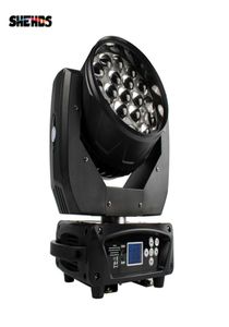 Shehds New LED Zoom Moving Head Light 19x15W RGBW Wash DMX512 Stage Lighting Professional Equipture for DJ Disco Party Bar Effect 4478042