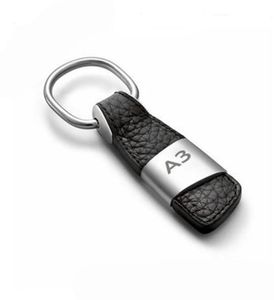 Läder nyckelring Keyring Key Chain Ring Nyckelhållare för A3 A4 A5 A6 A7 A8 TT S3 S4 S5 RS Q3 Q5 Q7 SLINE GOD KVALITET2132865