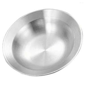 Conjuntos de louça de aço inoxidável salada tigela placa multi-função frutas bacia armazenamento organizador sanduíche para cozinhar carne ramen