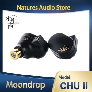 Fones de ouvido Moondrop CHU II Driver dinâmico fone de ouvido intra-auricular CHU2 DSP Monitor IEM Fone de ouvido CHU II tipo C fone de ouvido com cabo destacável de 0,78 mm