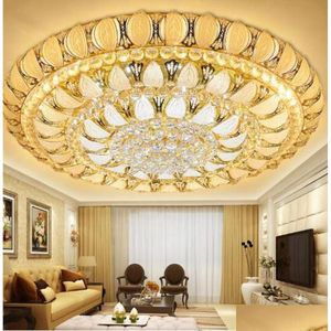 Chandeliers Arrival K9 Crystal Chandelier 3 7 Colour Remote Control Pendant Lamp Luxury Ceiling Light Fixture Lusters Drop Delivery Dhokl