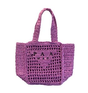 Tote Çanta Tasarımcı Çanta Straw Bag Bag Çanta Moda Örgü Yaz Saman Saman Kara Kayıtlı Yazma Yaz Dokuma Çanta Tatil Çanta Büyük Kapasite 750