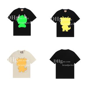 T-shirt stampata con drago dei cartoni animati per uomo, top di lusso a maniche corte di marca estiva per coppie