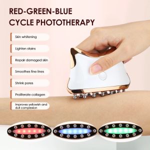 Dresses Electric Meridian Instrument Rgb Phototherapy Neck Back Body Massager Lymphatic Detoxification Meridian Massage Brush Scraping