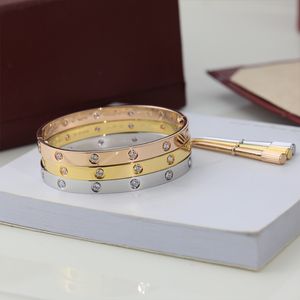 Bracciale a vite di design Bracciale Bracciale di gioielli in oro rosa sier titanio in acciaio braccialetti di braccialetti per uomini per uomini donne 17 18 19 20 dimensioni