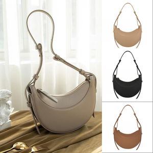 Borsa a tracolla regolabile donna ragazza shopping borsa tote di design da viaggio numero dix borse di lusso a mezzaluna semilunare squisito grigio beige e4