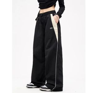 Calças de verão carga calças femininas cintura alta y2k baggy sweatpants calças casuais joggers calças perna larga sweatpants oversize