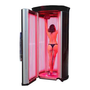 Factory wholesale Germany Rubino Full Body Standing Solarium Machine Red Light Collagen Soft Skin Tanning Bed For Beauty Center