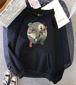 MEN039S Hoodies Sweatshirts Karikatür Desen Baskı Kazak Sıradan Cep Kış Men Yüken