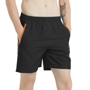 Shorts de corrida masculinos soltos de secagem rápida prancha de natação sem malha roupa de banho masculina curta alta calção de banho longo