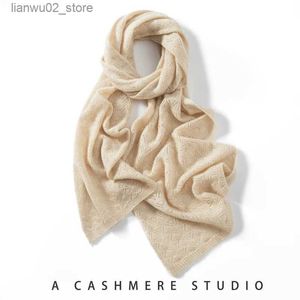 Lenços Koijinsky New Cashmere 180 * 40 Womens Primavera Inverno e Inverno Macio e Quente Lenço de Malha Q240228