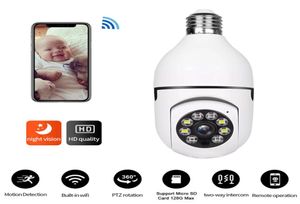 A6 IP -kameror 20 miljoner pixlar Singel Doul Light Source Smart Dualband WiFi 1080p utomhusnätverk Ljus E27 Bulb Camera Motion 7228478