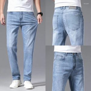 Jeans da uomo 2024 Cool Spring Men Fashion Baggy Vita alta Gamba dritta Maschio Papà Pantaloni in denim elasticizzato Slim Fit Plus Size 28-40 Pantaloni