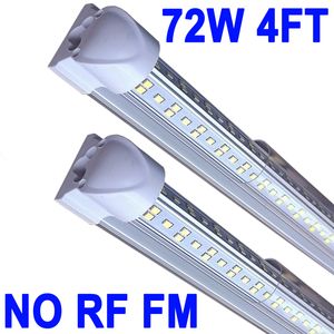 NO-RF RM 4ft LEDショップライトフィクスチャ、4フィート72W 48 'ガレージライト4' 'T8統合LEDチューブ、リンク可能なLED電球ガレージ、プラグアンドプレイ高出力表面マウントUSAクレスチ
