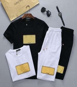 Summer Suit T Shirt Gold Signature Seal Leisure Men Short Sleeve Shorts6237415