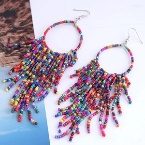 Dangle Earrings Boho Handmade Beads Long Tassel Pendant Drop Earring For Women Party Beach Ethnic Jewelry Accessories Gifts