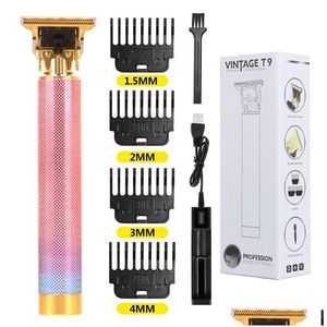 Aparador de cabelo Mens Electric Hair Clippers Adt Navalhas Profissional Barber Trimmer Usb Recarregável Drop Delivery Produtos de Cabelo Cuidados de Cabelo Dhqyy