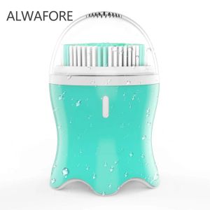 Massager Electric Facial Cleansing Brush Sonic Vibration Deep Pore Cleaning Silikon Ansiktrengöring Brush Ansiktsmassager Skinrengöring