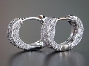 Hip Hop Vintage Jewelry Ear Cuff 925 Sterling Silver Pave White Sapphire CZ Diamond Gemstones Party Fine Women Wedding Clip Earrin5997279