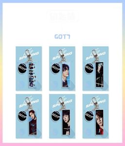 Keychains Kpop Got7 Mark Jackson Youngjae Bambam Yugyeom Jinyoung JB Acrylic PVC Rectangular Keychain Star Samma punkt Surround5974883