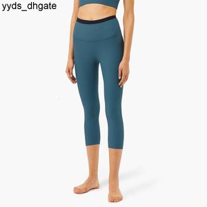 Lu Lu Pant Yoga Outfit Collant da allenamento sexy Pantaloni Leggings Sport Align Lemon Donna Fitness Corsa Costola Vita alta Pesca Hip Lift Abbigliamento da palestra Pantaloni corti