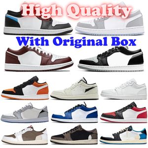 2022 Low 1 Basketball Shoes Cactus Mocha 1s Sneakers Crater Black Grey Bred Toe Panda Starfish Fragment Team Red Mens Trainers Men Women 36-45